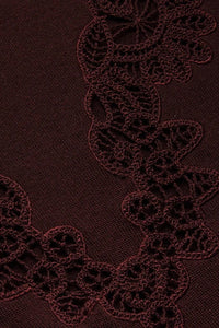 Valiant Merino Lace Turtleneck in Mahogany