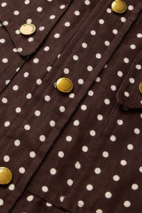 Cargo Midi Skirt in Chocolate Cream Dot