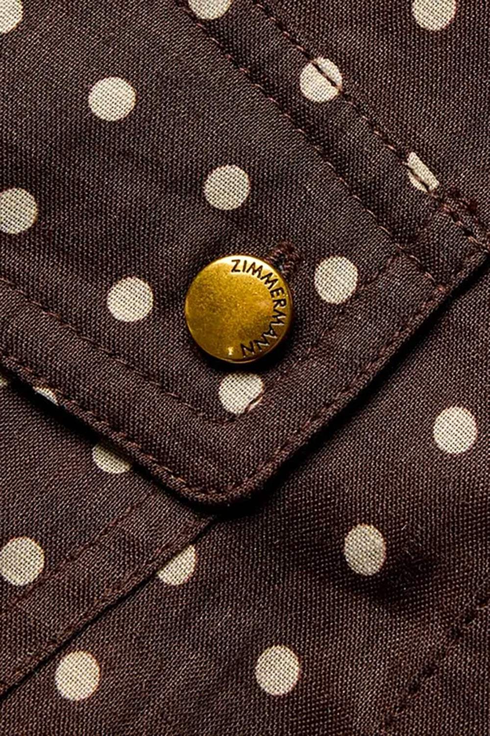 Cargo Shirt in Chocolate Cream Dot