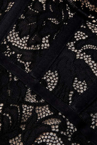 Corset Lace Bodysuit in Black