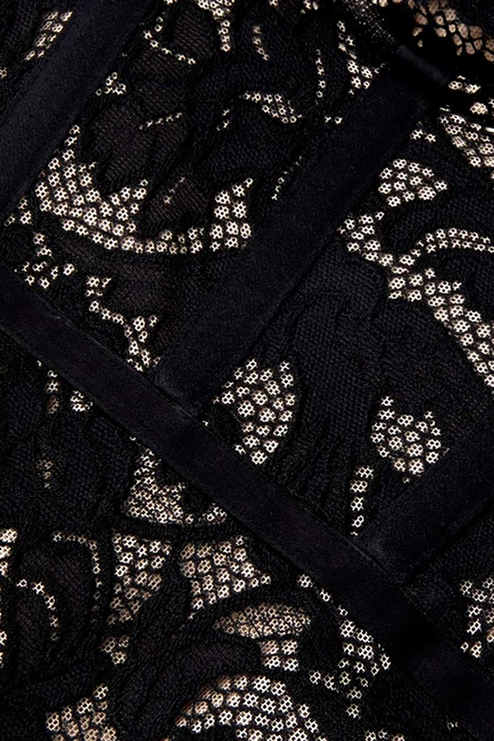 Corset Lace Bodysuit in Black