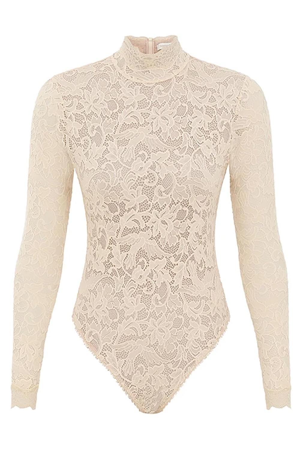 High Neck Bodysuit in Cream