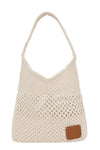 Crochet Hobo in Off White