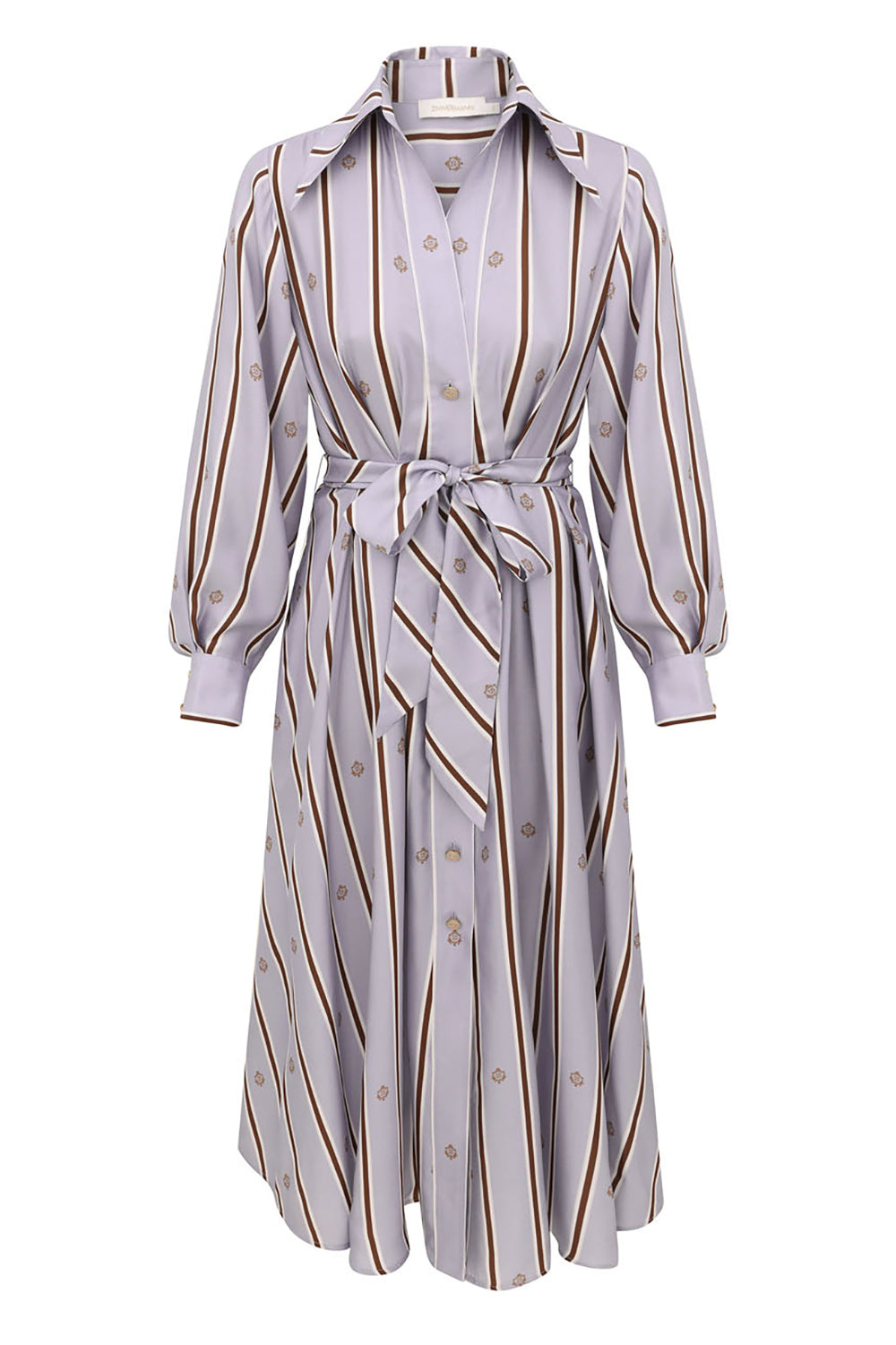 Emblem Tuck Midi Dress in Blue Emblem