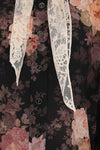 Illustration Lace Scarf Shirt