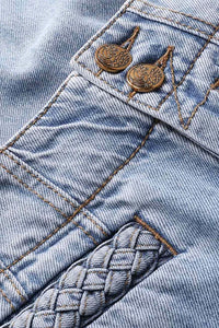 Indra Cropped Flare Jean in Skylark
