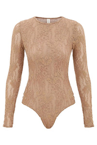 Lace Bodysuit in Biscuit