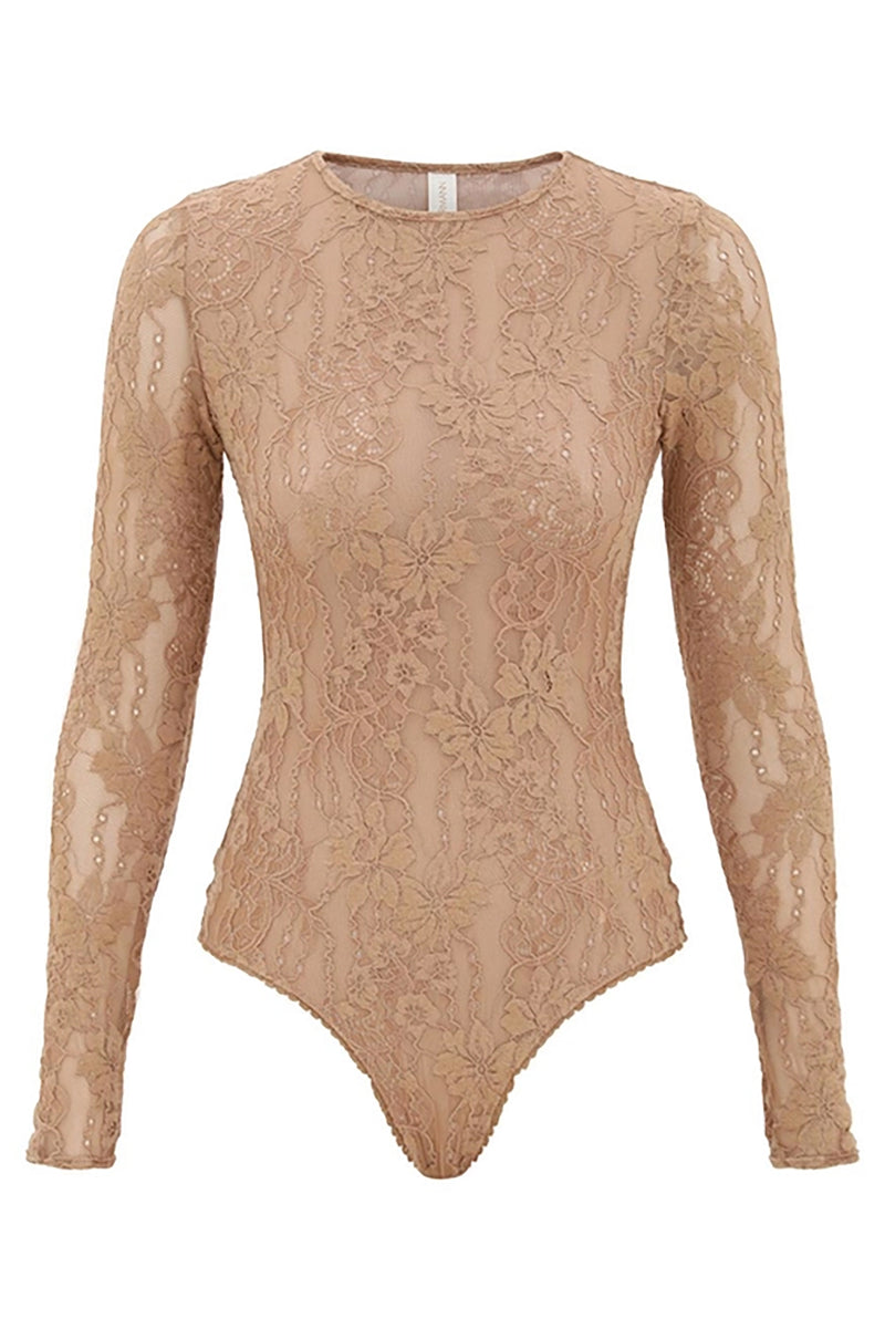 Lace Bodysuit in Biscuit