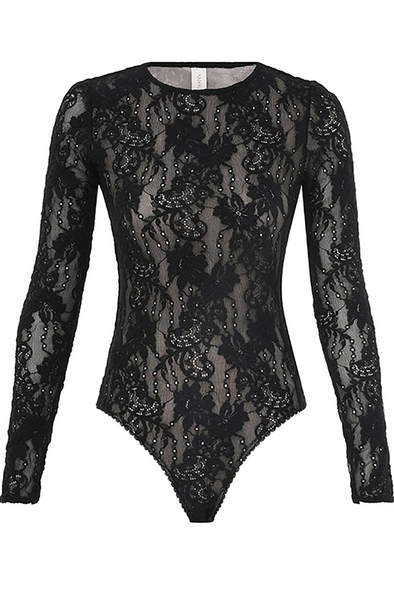 Lace Bodysuit in Black