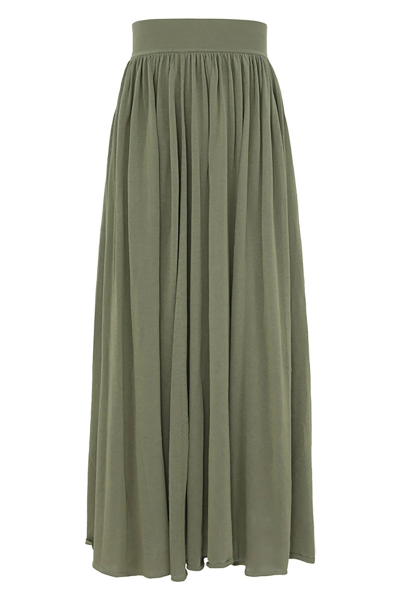 Illuminate Gathered Skirt in Olive