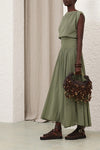 Illuminate Gathered Skirt in Olive