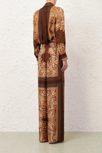 Luna Track Pant in Caramel Paisley