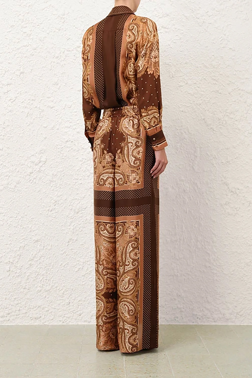 Luna Track Pant in Caramel Paisley