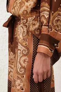 Luna Track Pant in Caramel Paisley
