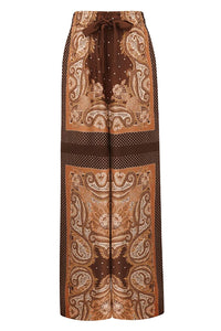 Luna Track Pant in Caramel Paisley