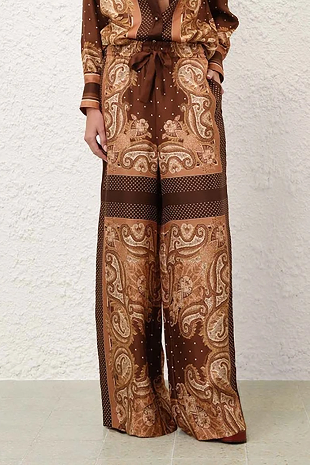 Luna Track Pant in Caramel Paisley