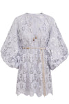Coco Lace Tunic Mini Dress in Powder Blue
