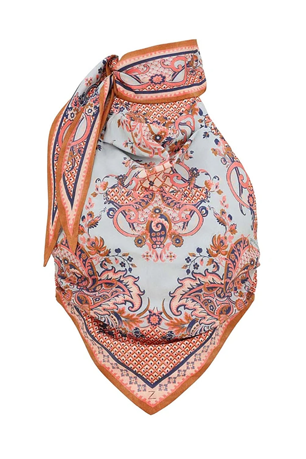 Aster Scarf Bodice in Blue Paisley Floral