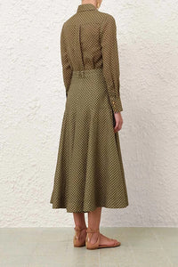 Luna Cargo Shirt in Olive Dot