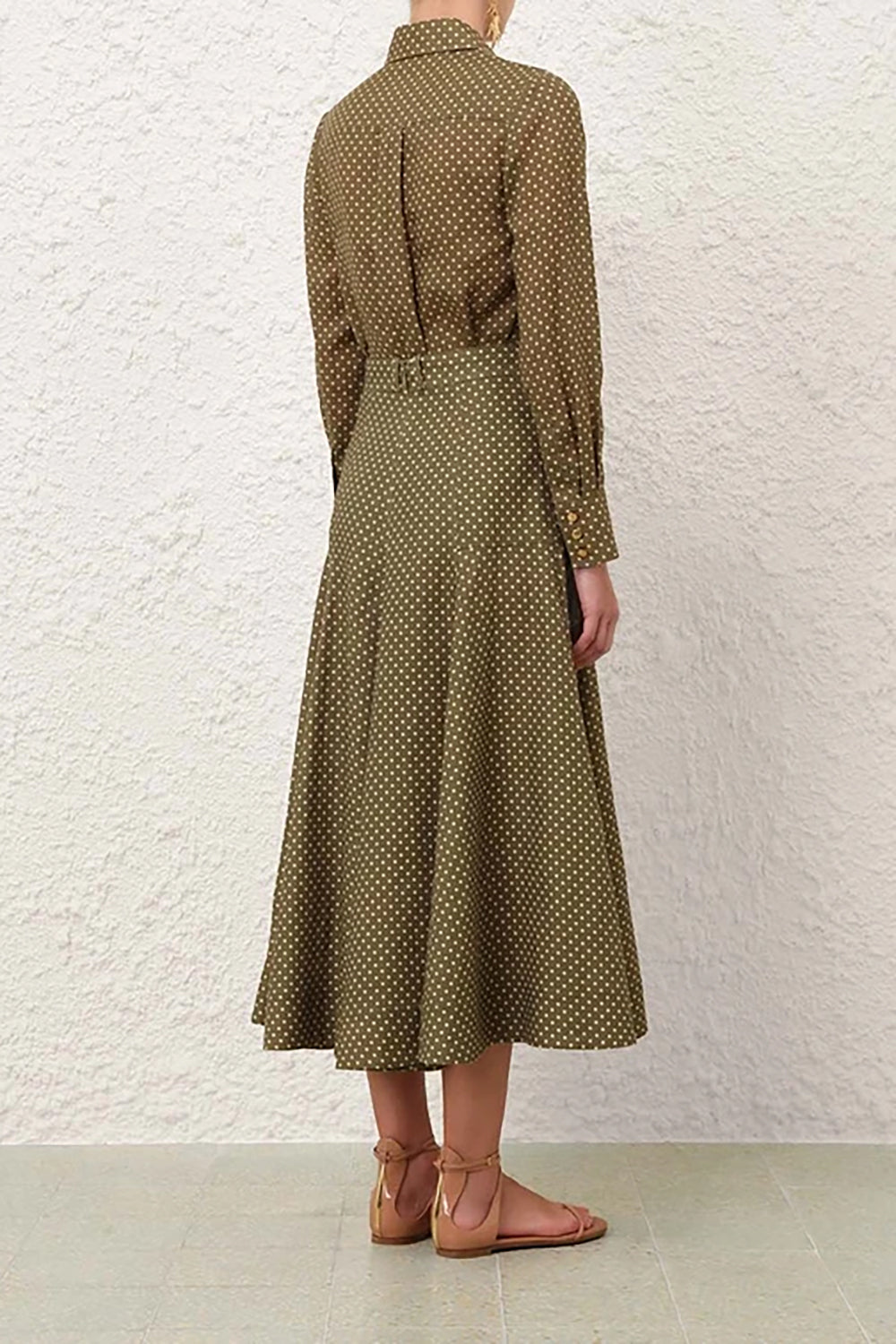 Luna Cargo Shirt in Olive Dot