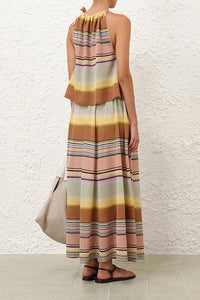 Coco Stripe Circle Skirt in Stripe