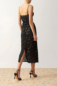 Corset Lace Bodysuit in Black
