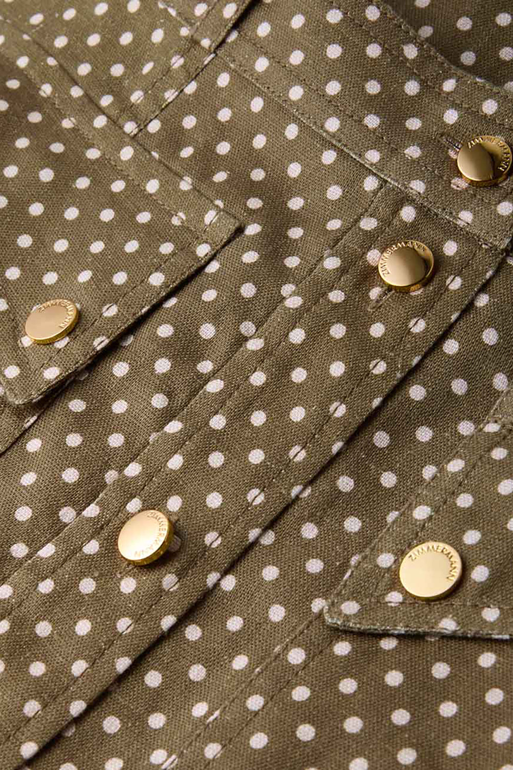 Luna Cargo Midi Skirt in Olive Dot