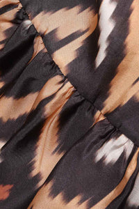 Aster Midi Skirt in Charcoal Ikat
