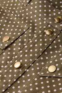 Luna Cargo Shirt in Olive Dot