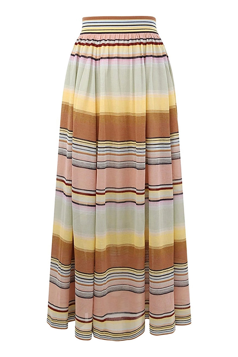 Coco Stripe Circle Skirt in Stripe