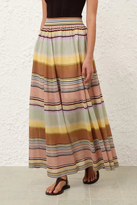 Coco Stripe Circle Skirt in Stripe