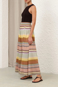 Coco Stripe Circle Skirt in Stripe
