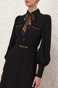 Utility Midi Dress in Black