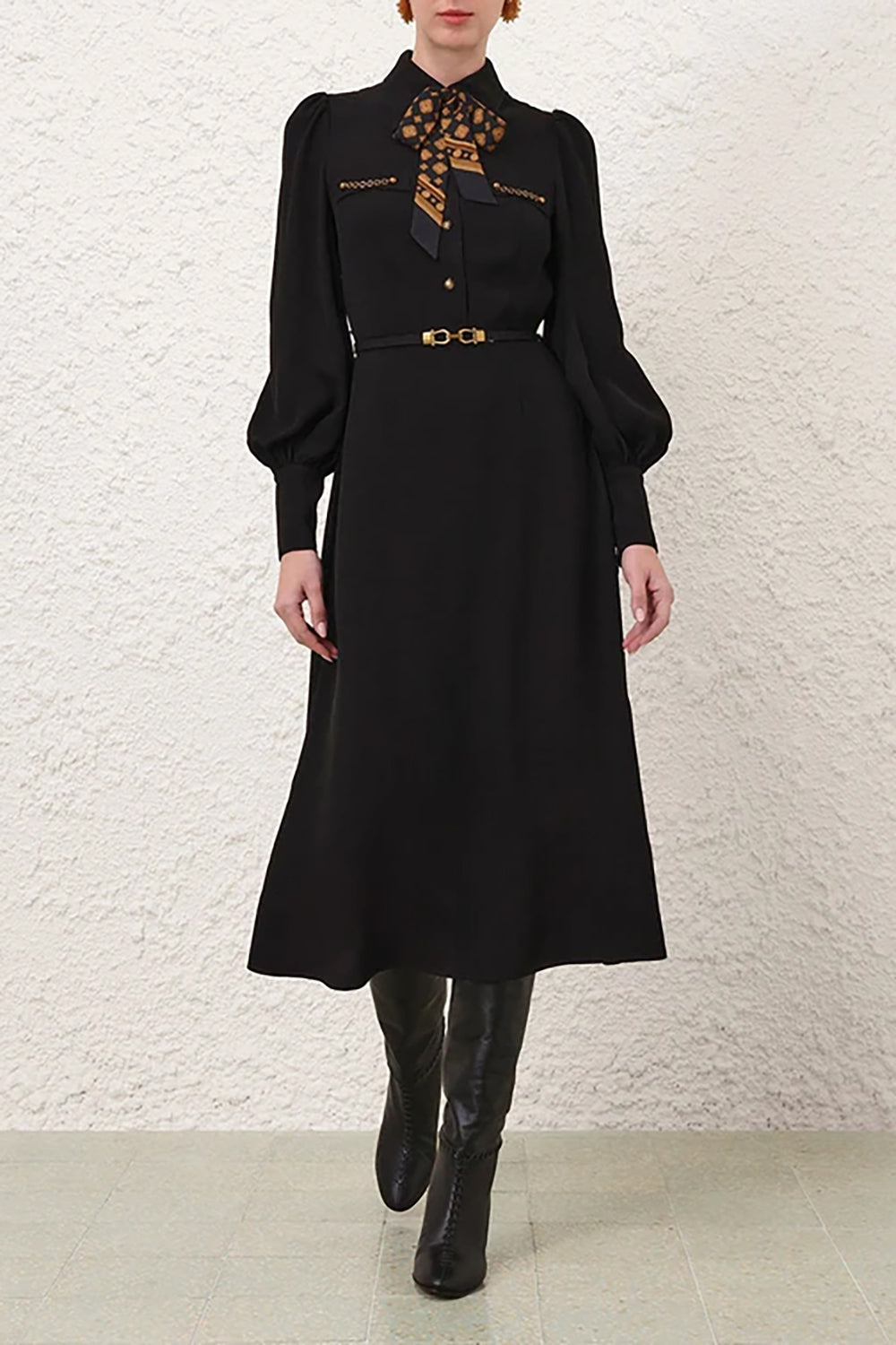 Utility Midi Dress in Black