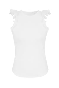 Awaken Frill Tank in Ivory
