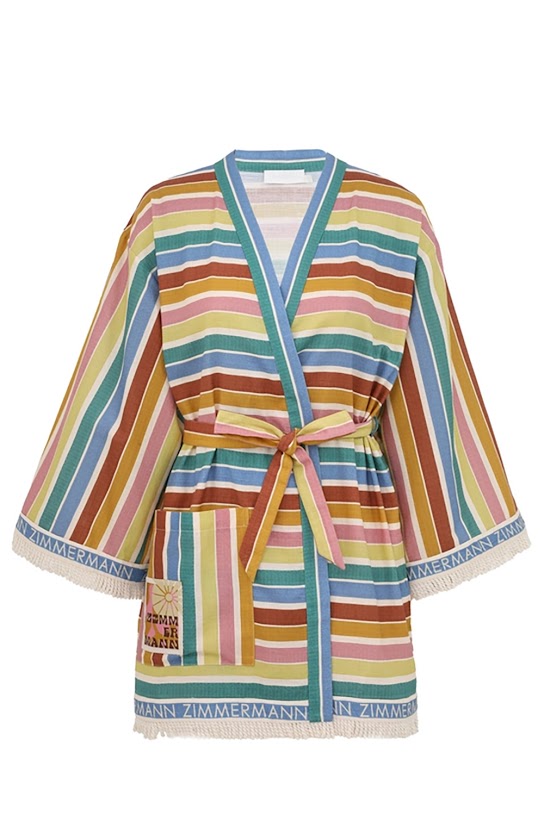 Everley Robe in Multi Stripe