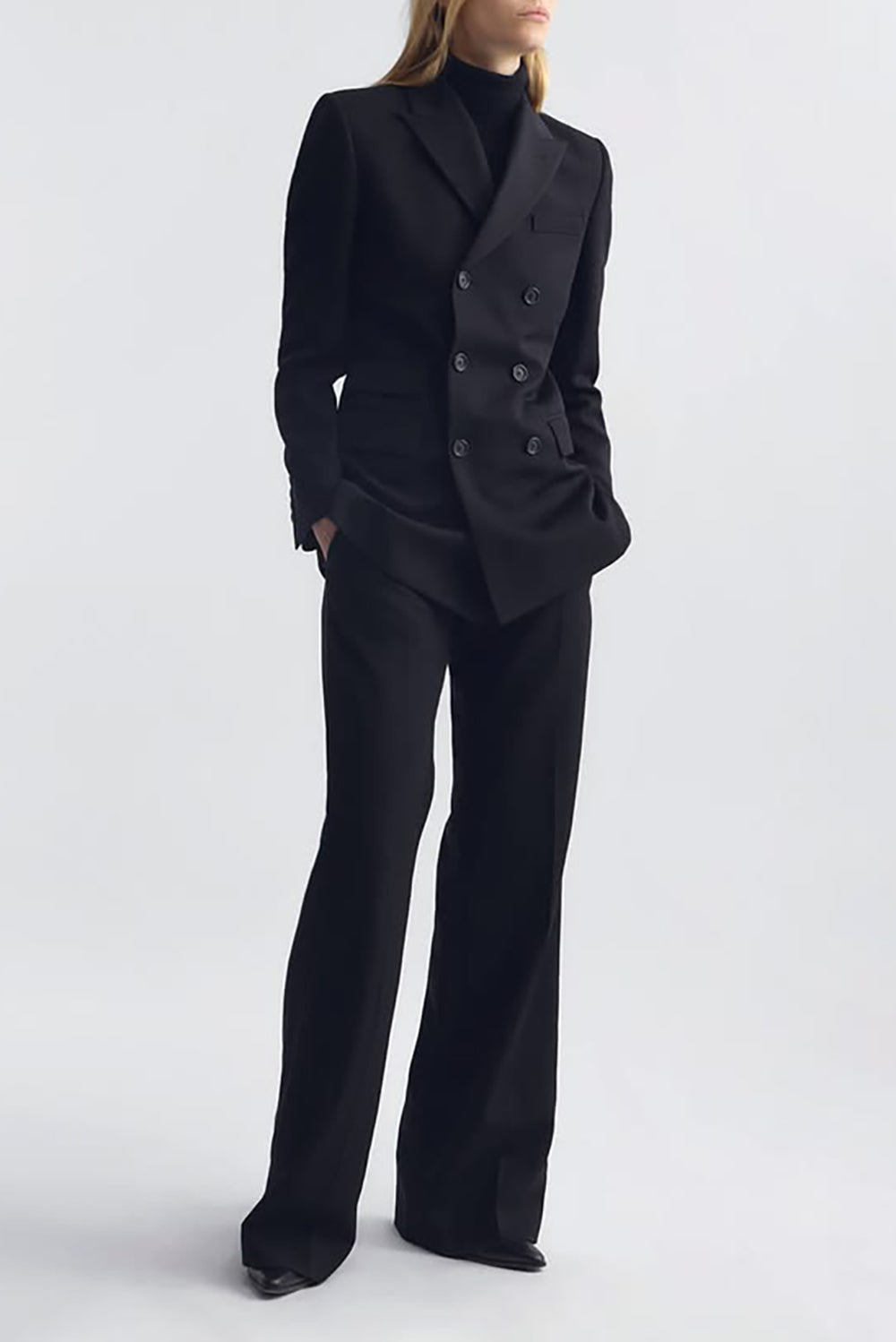 Bethany Wool Pant in Black