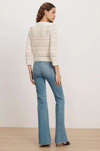 Bellingham Pointelle Cardigan in Ecru