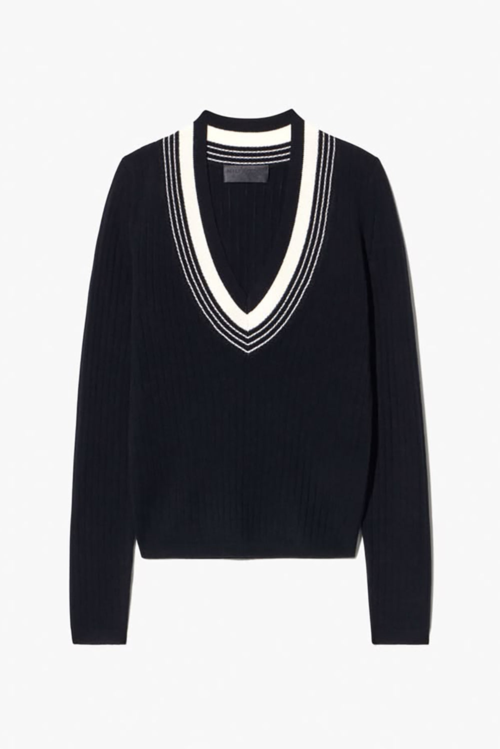 Aziel Cashmere Sweater in Black Ivory