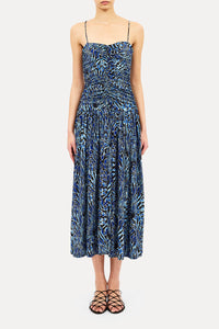 Arda Sleeveless Jersey Dress in Lapis