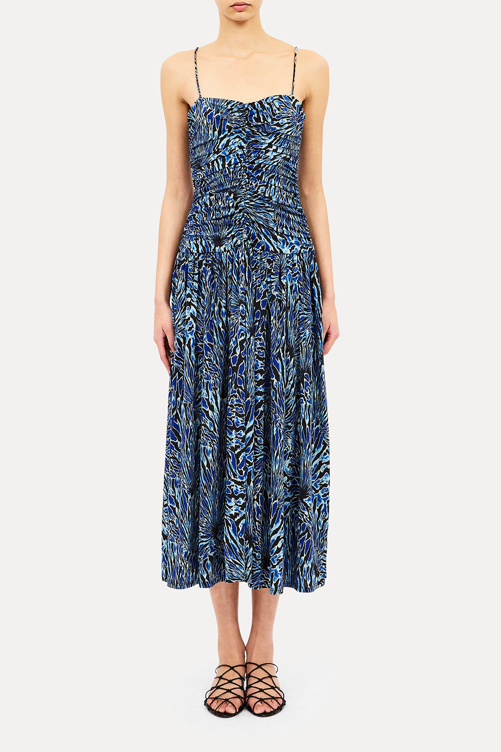 Arda Sleeveless Jersey Dress in Lapis