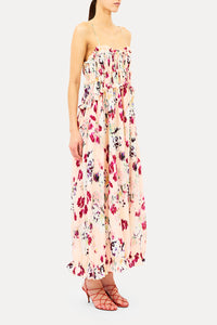 Clove Cami Silk Dress in Summer Garden