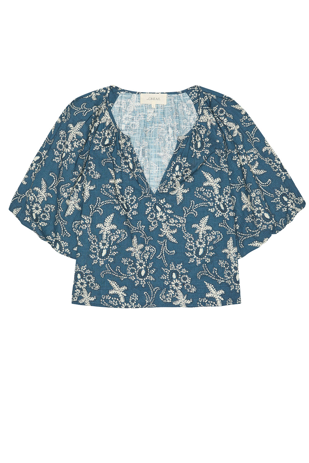 The Blythe Top in Indigo Bandana