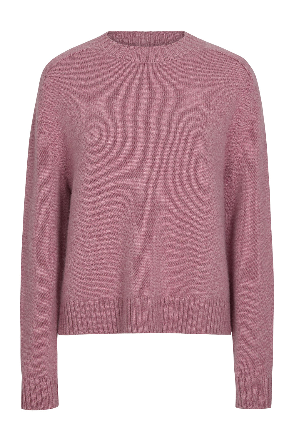 New Jill Crewneck Sweater in Italian Cashmere in Plum