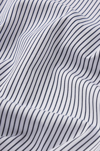 The Billow Sleeve Shirt in Navy Stripe