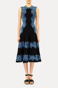 Iona Sleeveless Jacquard Knit Dress in Ocean