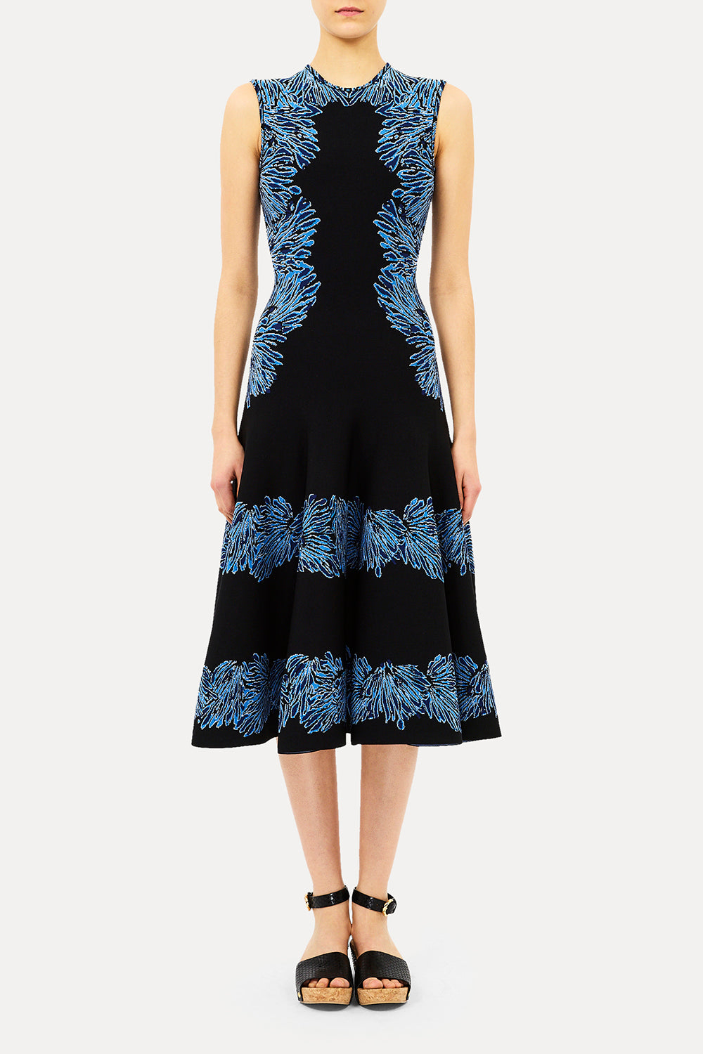 Iona Sleeveless Jacquard Knit Dress in Ocean