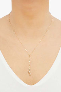 Necklace of 14K gold dapped chain with melon beads