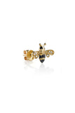 GOLD & DIAMOND MINI BEE STUD SINGLE