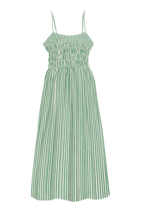 Primrose Dress in Emerald Stripe